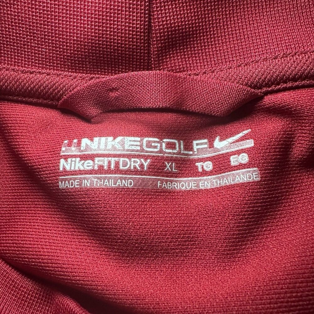 Nike Golf Tour Performance Dri-Fit Mock Neck Long Sleeve Shirt Men's XL Burgundy - Picture 3 of 4